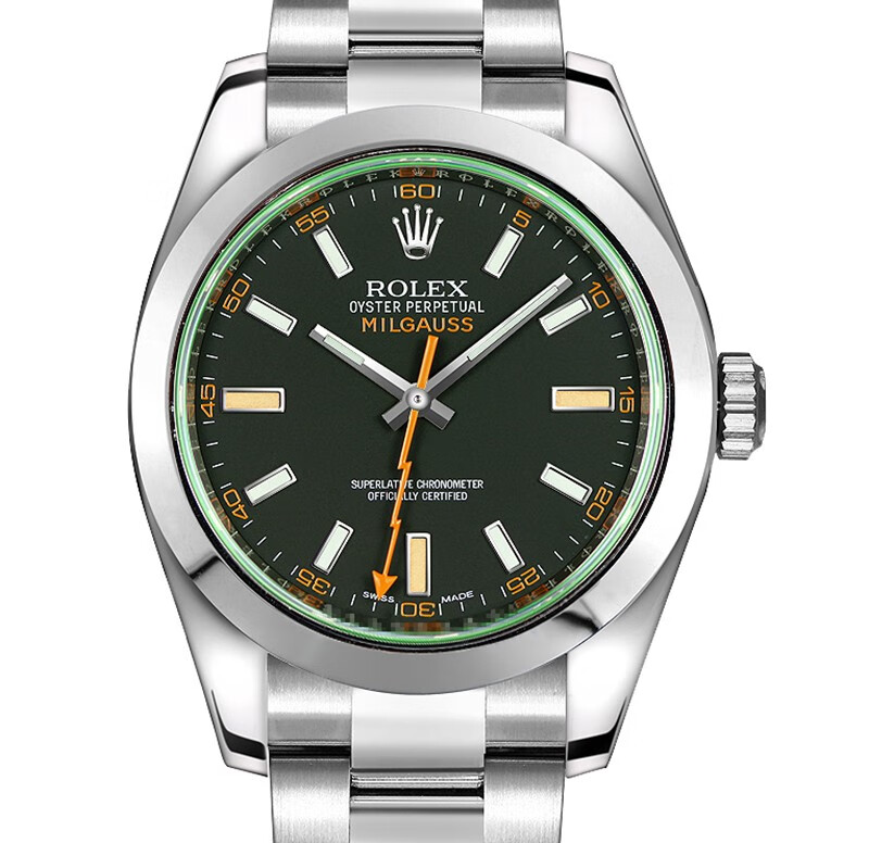 二手95新劳力士格磁型系列m116400gv0001黑盘腕表绿玻璃40mm自动机械