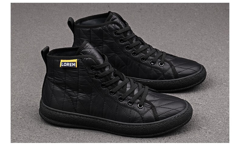 hangten欢腾男鞋秋冬潮鞋2020新款防水休闲鞋男百搭透气帆布鞋男软底