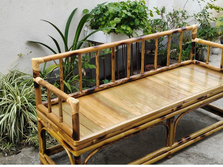 新中式竹制沙发客厅简约现代排椅长椅子小户型双人三人位卡座竹椅 1