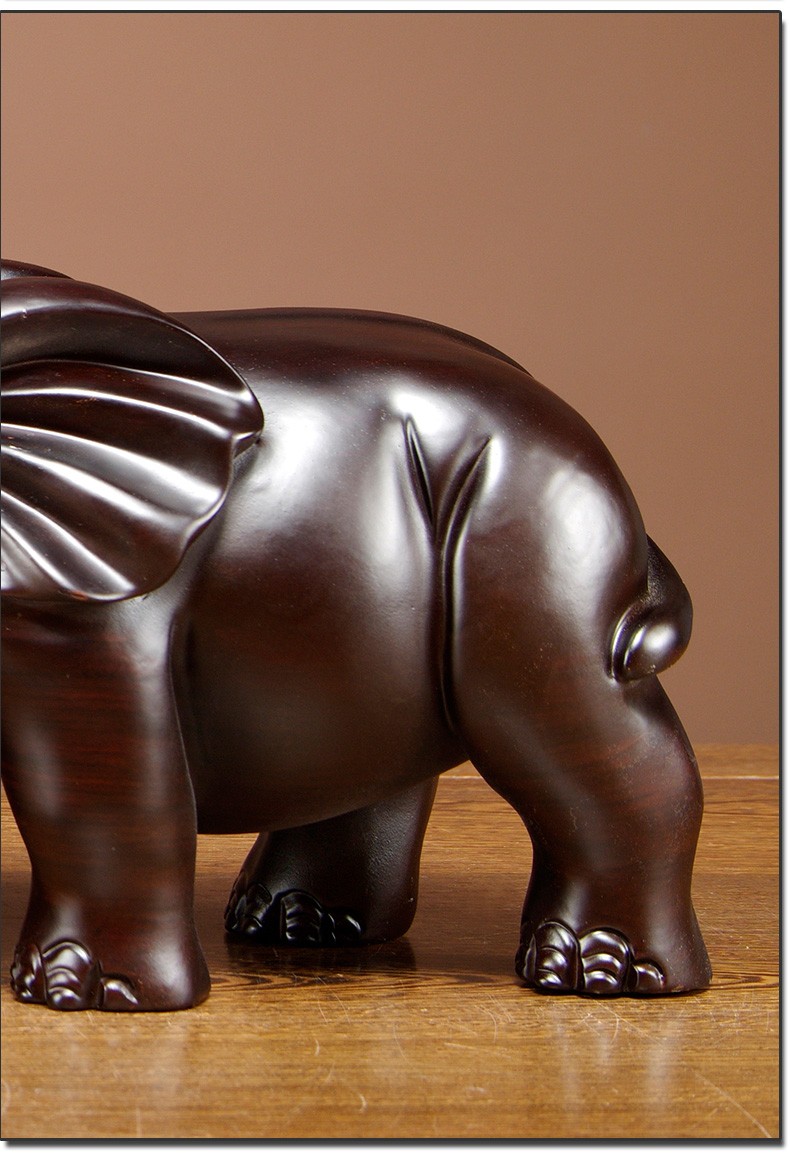 大象雕刻摆件大号一对家居电视柜办公室装饰送礼红木工艺品手工精雕长