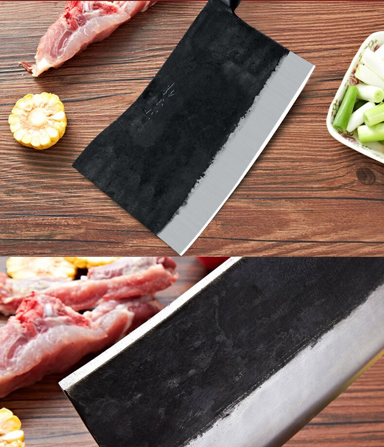 正士作金门菜刀斩切刀手工锻打刀具厨师刀具斩骨刀大骨刀asc527大号