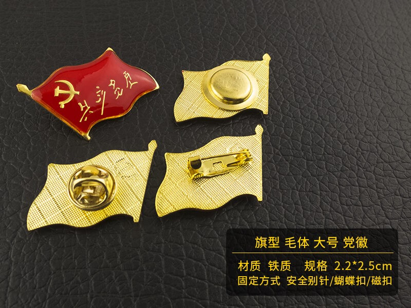 易利丰(elifo) 普通款党徽胸章 蓝领党徽新款 磁扣款别针扣强磁 厚度