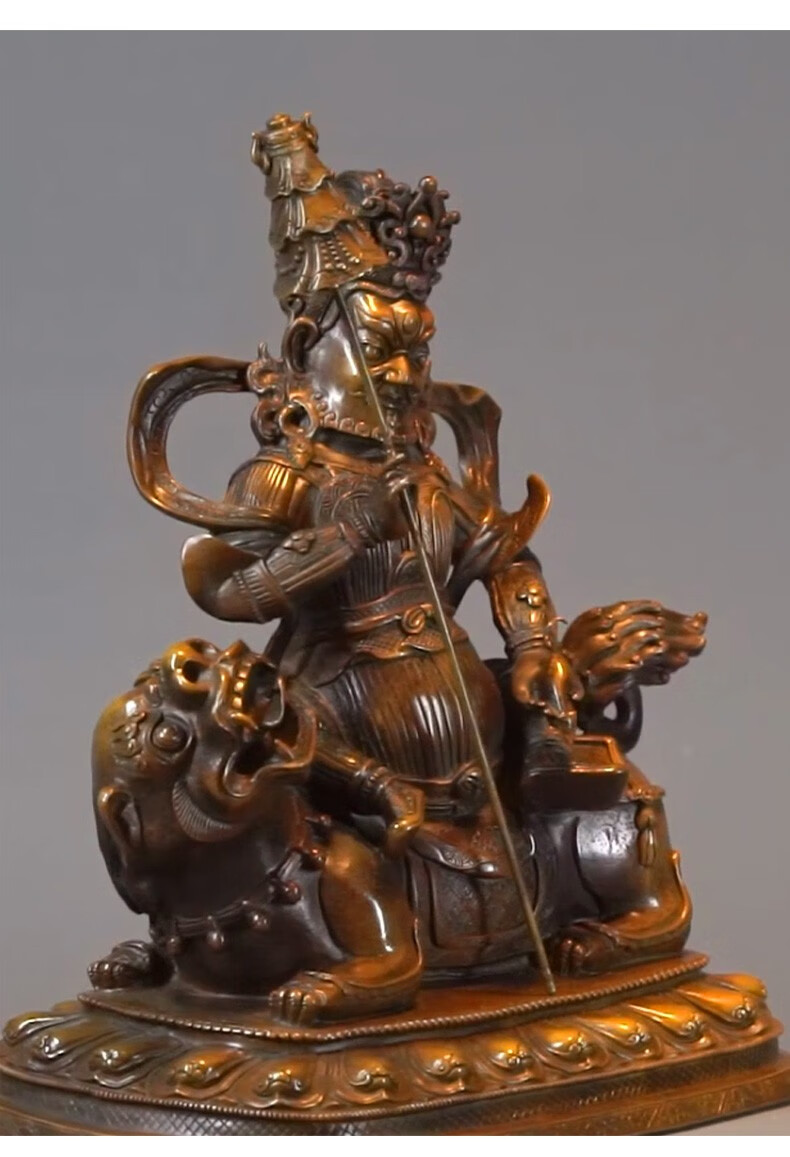 三漫陀全铜财宝天王佛像尼泊尔西藏北方多闻天王毗沙门天王财神像