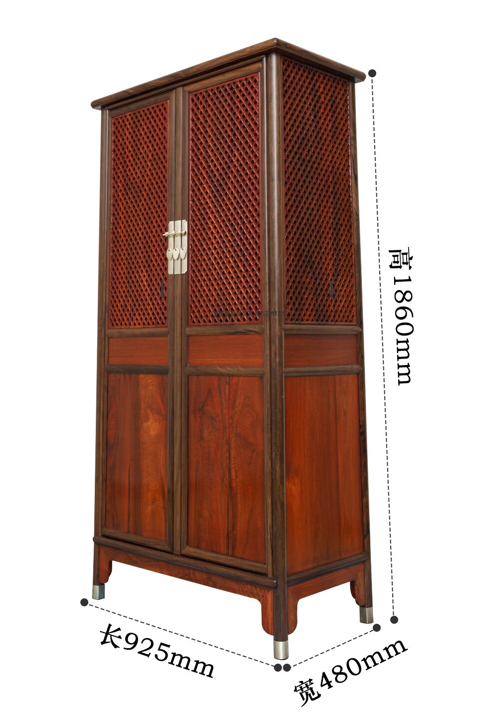 代代传红木家具缅甸花梨学名大果紫檀明式圆角柜面条柜新中式储物柜