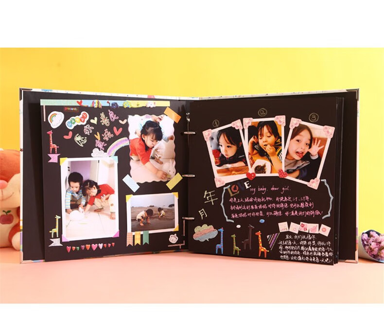 左一仁我的幼儿园成长手册小学生毕业diy相册本可手写卡纸宝宝档案