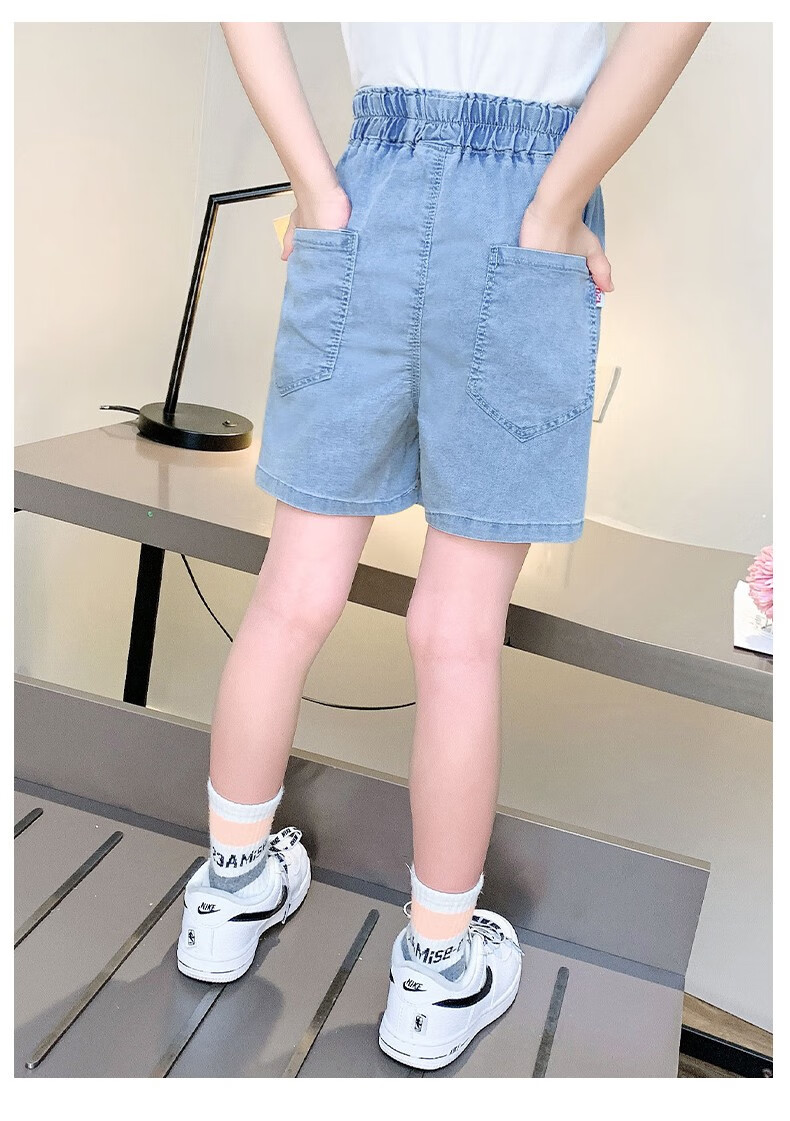 女童牛仔短裤夏季新款中大童牛仔裤夏装女宝宝裤子夏儿童热裤洋气外穿