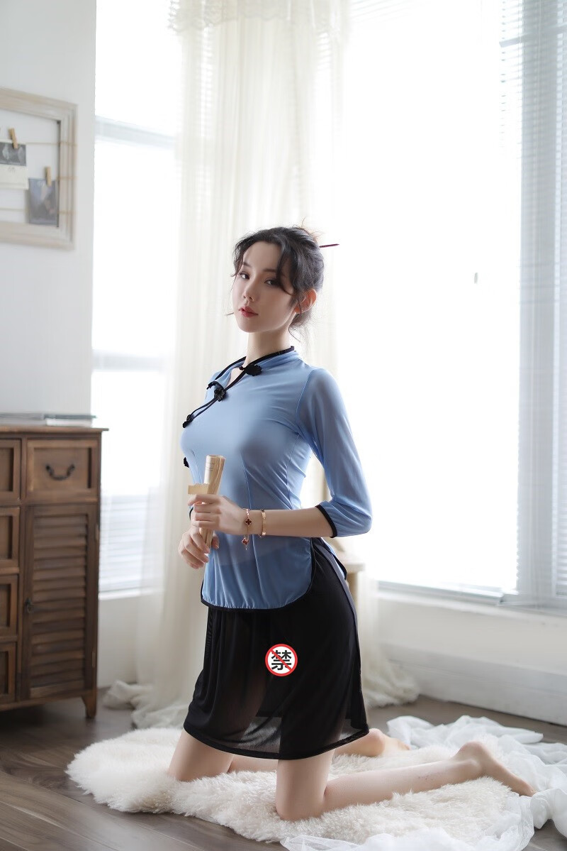 私尚情趣内衣女新款性感民国风学装夏季制服网纱透视套装m1190均码130