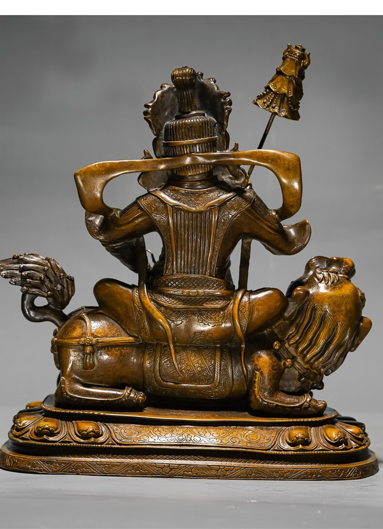 三漫陀全铜财宝天王佛像尼泊尔西藏北方多闻天王毗沙门天王财神像