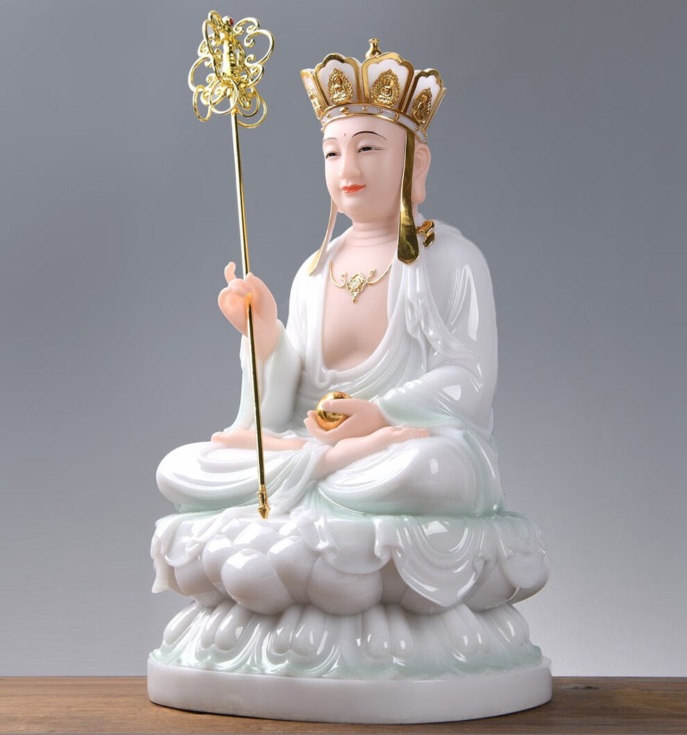益心阁汉白玉佛像摆件工艺品地藏菩萨观世音菩萨释迦佛观音像佛像摆件