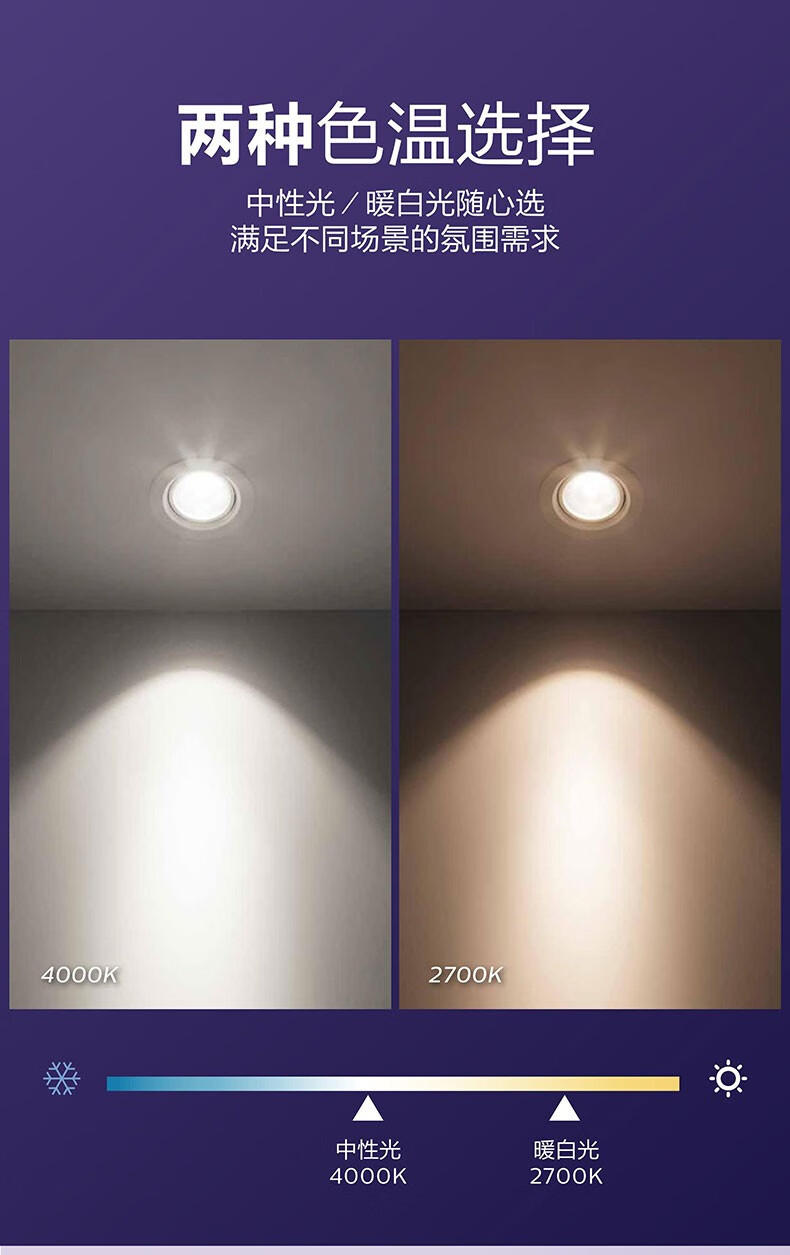 飞利浦cob射灯专业照明射灯筒灯服装店博物馆照射灯具家装摆设照射