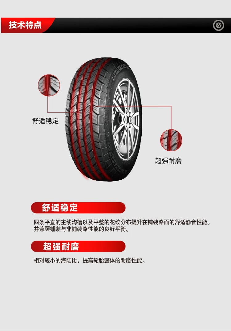 路迈轮胎luxxan 235/65r17 104t inspirer a/t i稳定舒适越野车轮胎