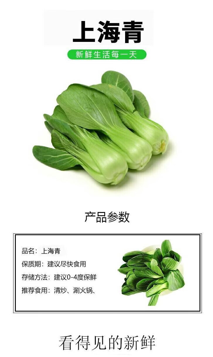 优格一亩 上海青 油菜 鸡毛菜新鲜蔬菜4斤