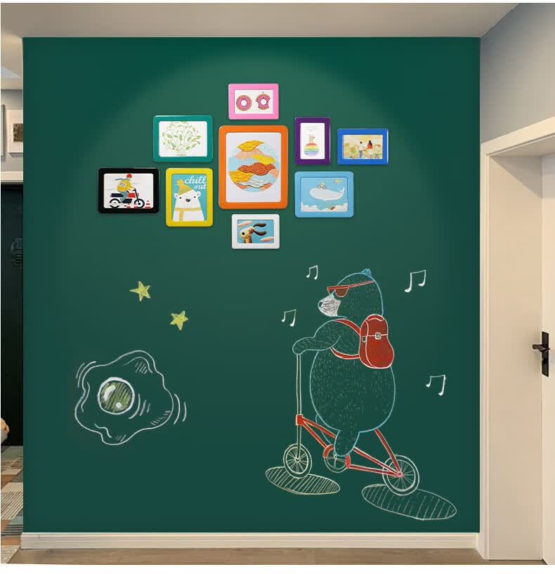 优力优 磁性黑板贴挂墙单双层多颜色可选幼儿园彩色挂墙装饰磁力家用