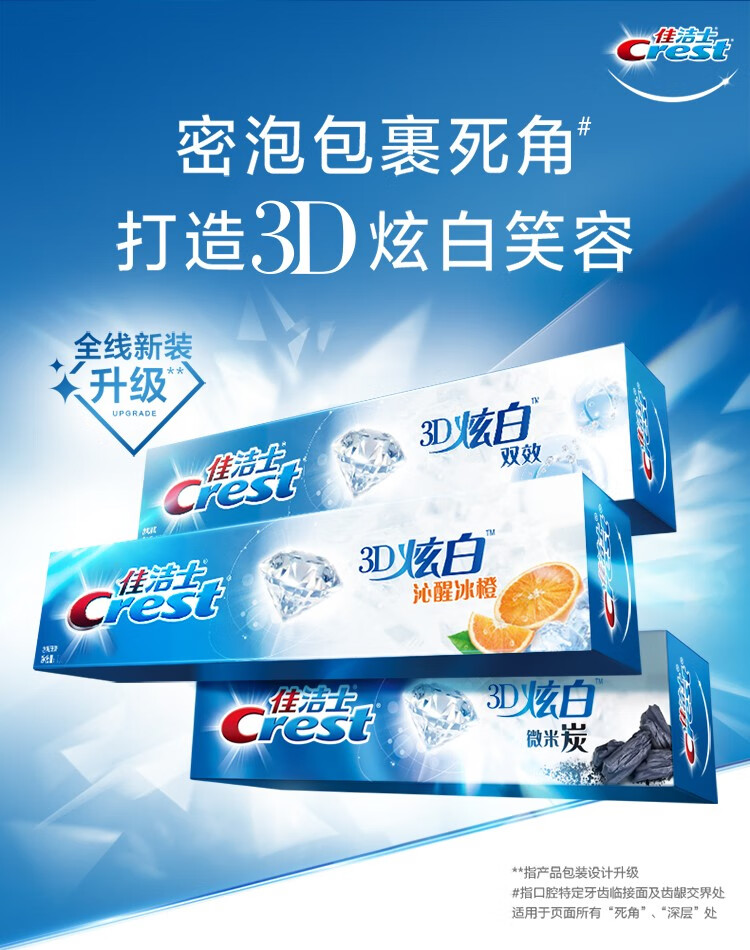 佳洁士炫白牙膏 晨露荷香120g