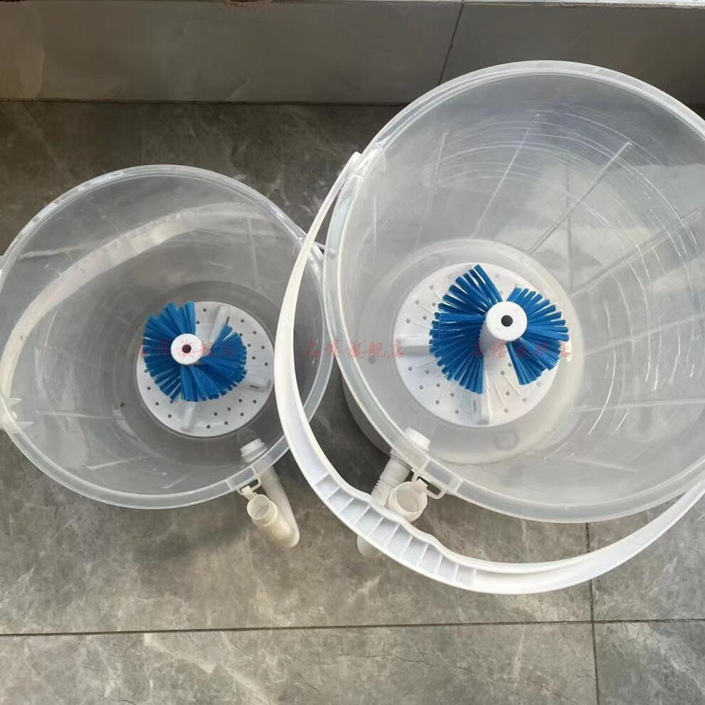 龙虾清洗机神器餐馆饭店仿人工毛刷洗虾机器一机三桶龙虾清洗机带毛刷