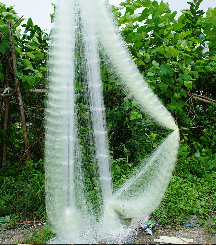 鱼网 三层鱼网 丝网沉网 三层网渔网粘鱼 粘i网三层加粗丝网自动捕鱼