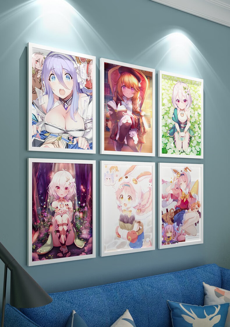 须之家动漫照片墙海报高清壁画二次元周边墙纸相框墙周边游戏中海报