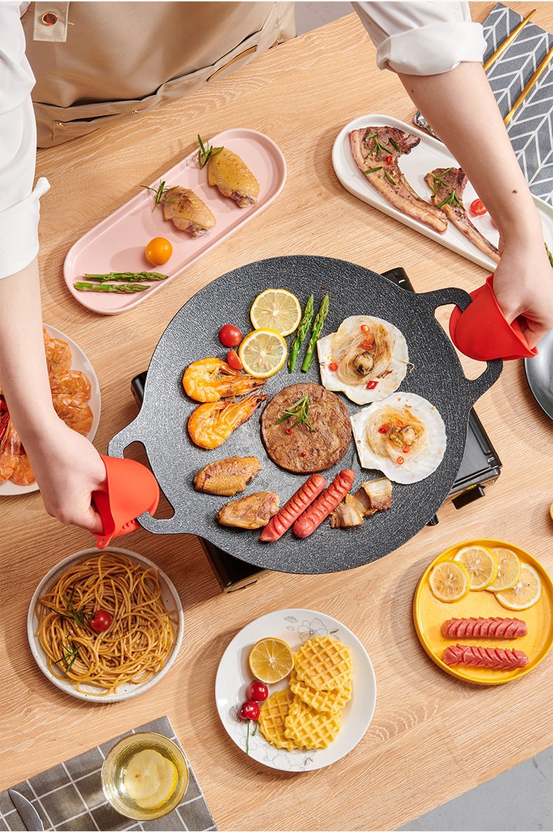 布利斯vcc户外大不粘烧烤盘无油烟韩式烤盘便携露营野餐卡式炉电磁炉