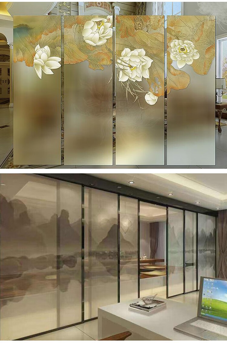 锦堂盛工厂定制夹丝玻璃 定制钢化酒店隔断淋浴房夹胶玻璃渐变玻璃