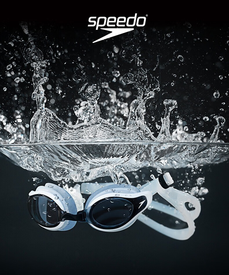 speedo速比涛泳镜防水防雾高清大框男女士成人舒适游泳眼镜游泳装备