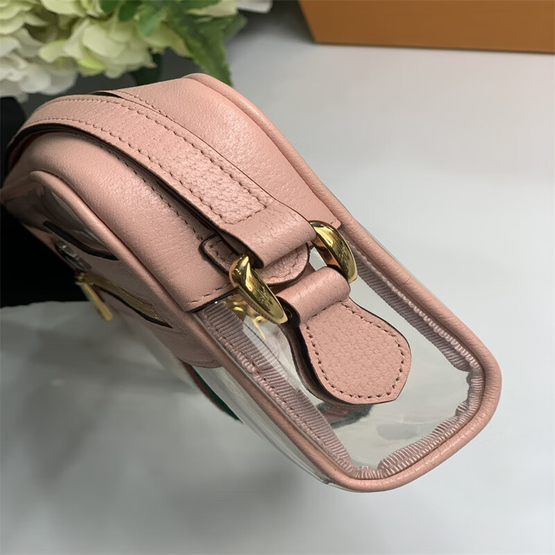 【二手95新】gucci古驰ophidia迷你手袋 透明沙滩包女士单肩斜挎包