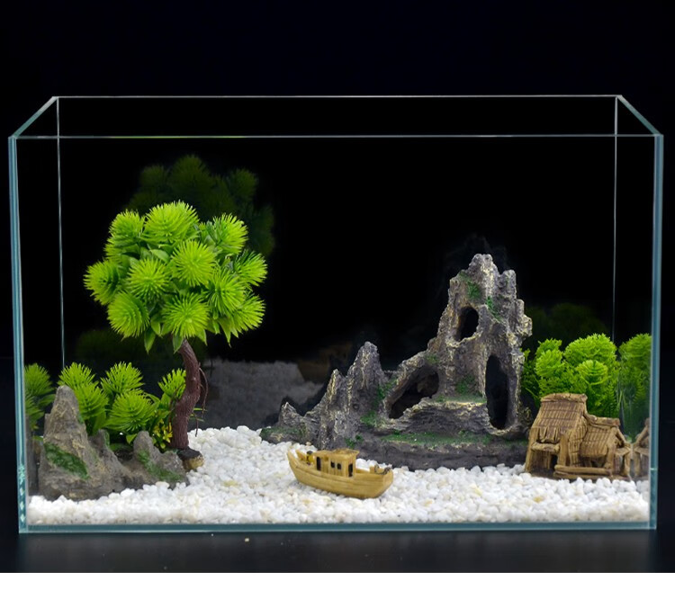 宝贝故事 鱼缸造景装饰套餐 大型鱼缸造景装饰仿真水草假山套餐水族箱