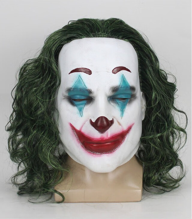 joker小丑面具微笑恐怖男全脸cos套头面具万圣节抖音网红小丑回魂头套