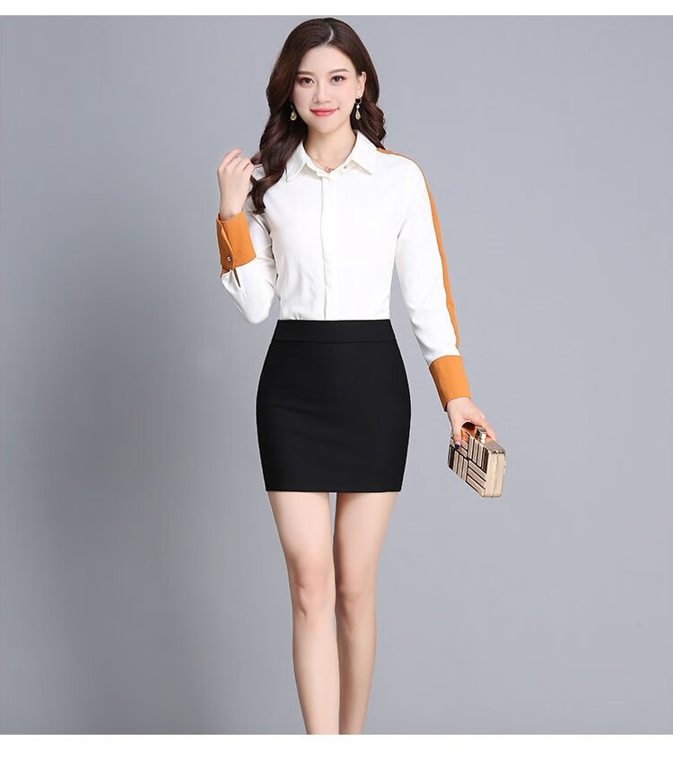 dafy品牌包臀裙超短裙2022春秋新款弹力包裙女短款半身裙工作裙黑色