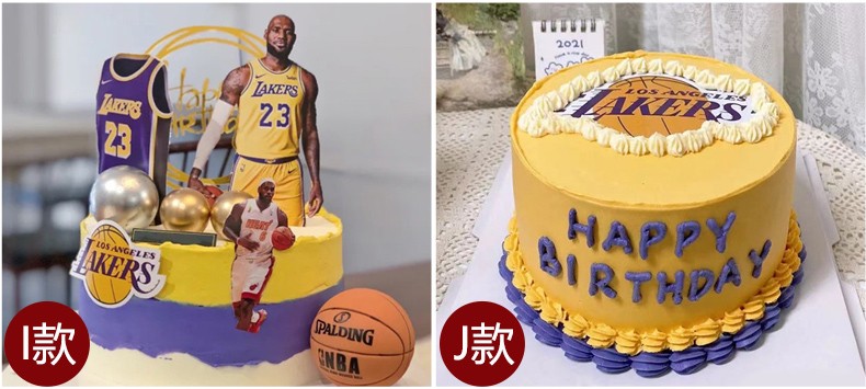 当天到网红篮球nba詹姆斯球星生日蛋糕同城配送新鲜现做全国订做预定