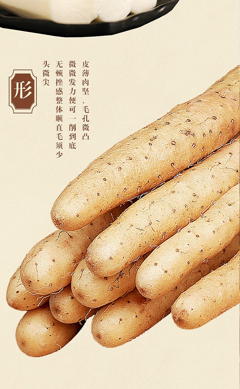 内蒙铁棍山药5斤装新鲜山药乌兰布和沙漠特产