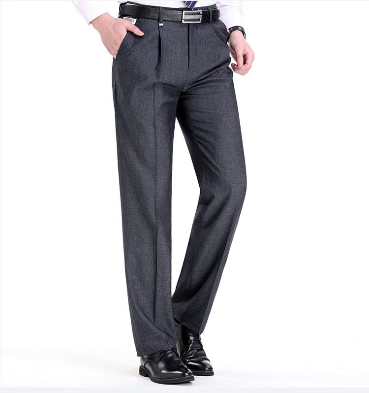 香港老爷车西裤男中年 春夏薄款宽松大码中老年西裤男爸爸装高档大牌