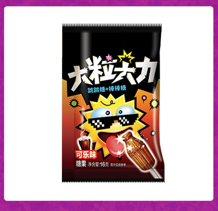 orion 好丽友 大粒大力跳跳糖棒棒糖草莓/葡萄/可乐味儿童糖果休闲