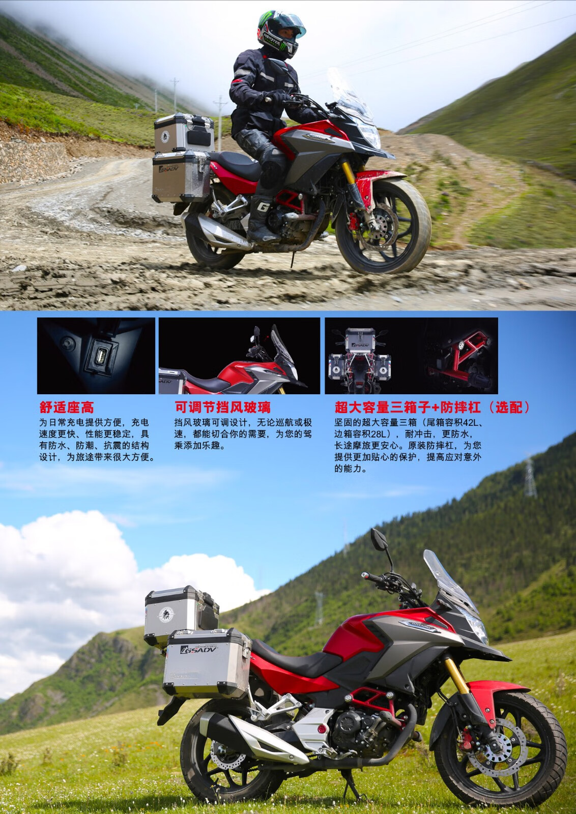 定金大阳天昴dy2006a小排拉力车abscbs版200cc水冷电喷摩托车abs标准