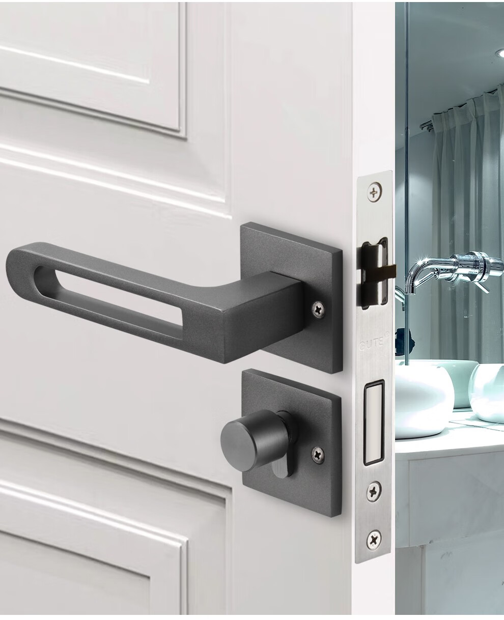 固特gute门锁室内静音卧室房门锁具实木门把手卫生间执手锁分体锁左右