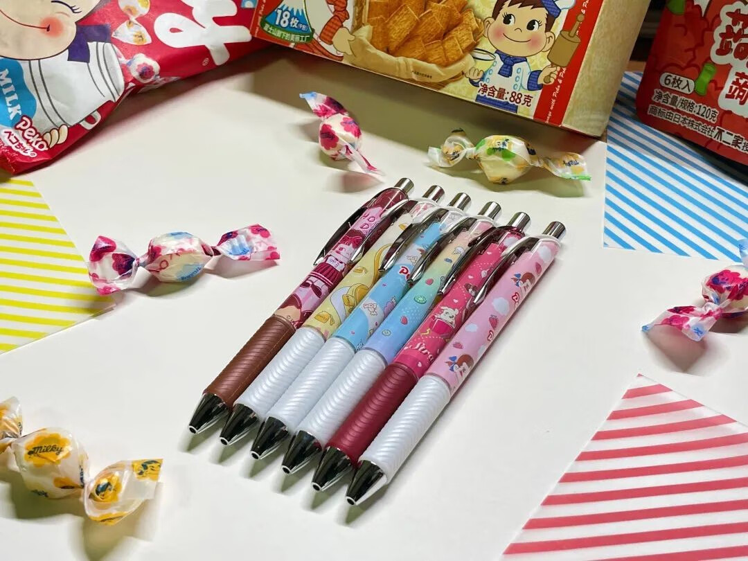 派通(pentel ) 不二家限定款中性笔按动式黑色0.