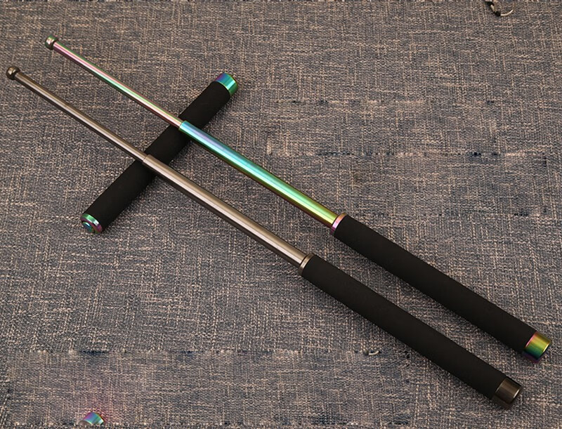 野人谷防身甩棒战术防身甩棍伸缩铁棍防狼铁棒甩鞭车载用品多功能保安