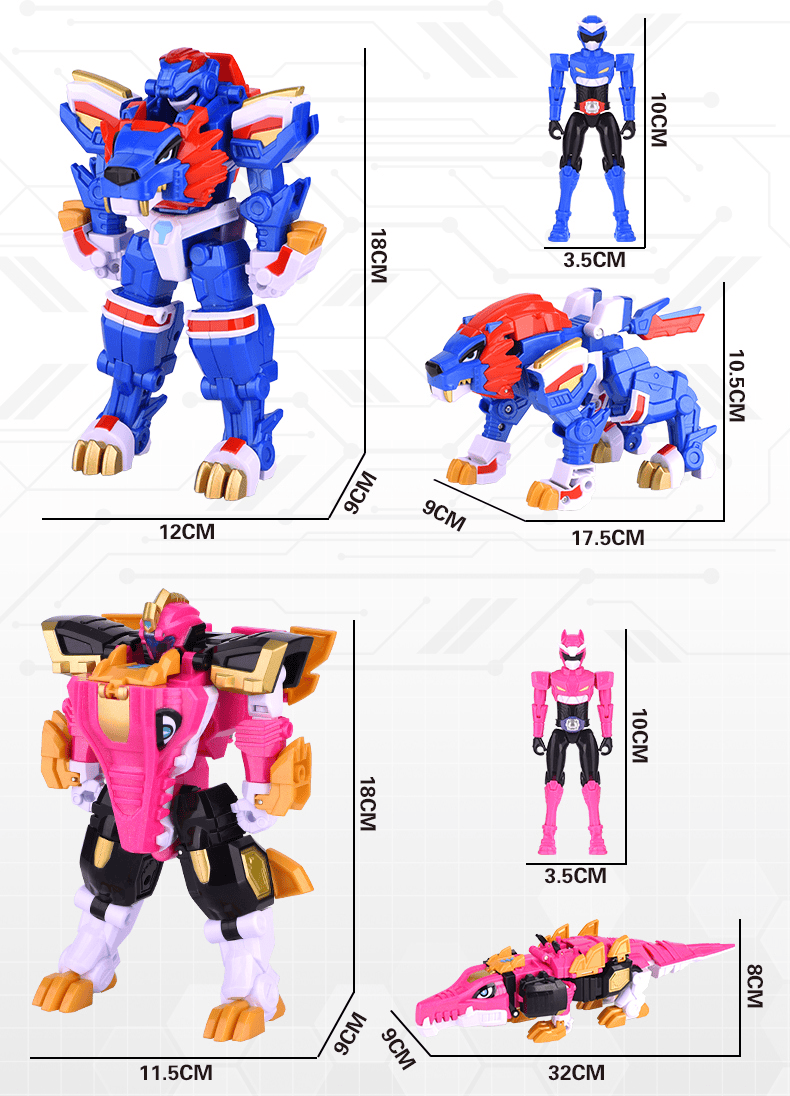 迷你特工队4兽王力量狮王机甲变身套装玩具儿童男孩女孩生日六一礼物