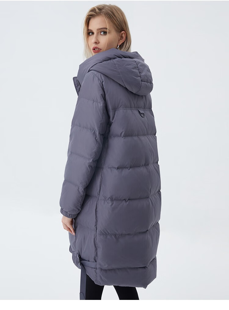 linc金羽杰羽绒服女中长款冬季新款女式运动休闲a版连帽宽松简约羽绒