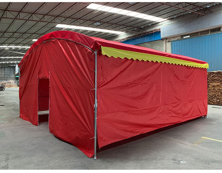 6x10米加厚钢管架 红色涂银顶布 品牌: 优益购 商品名称:喜宴帐篷户外