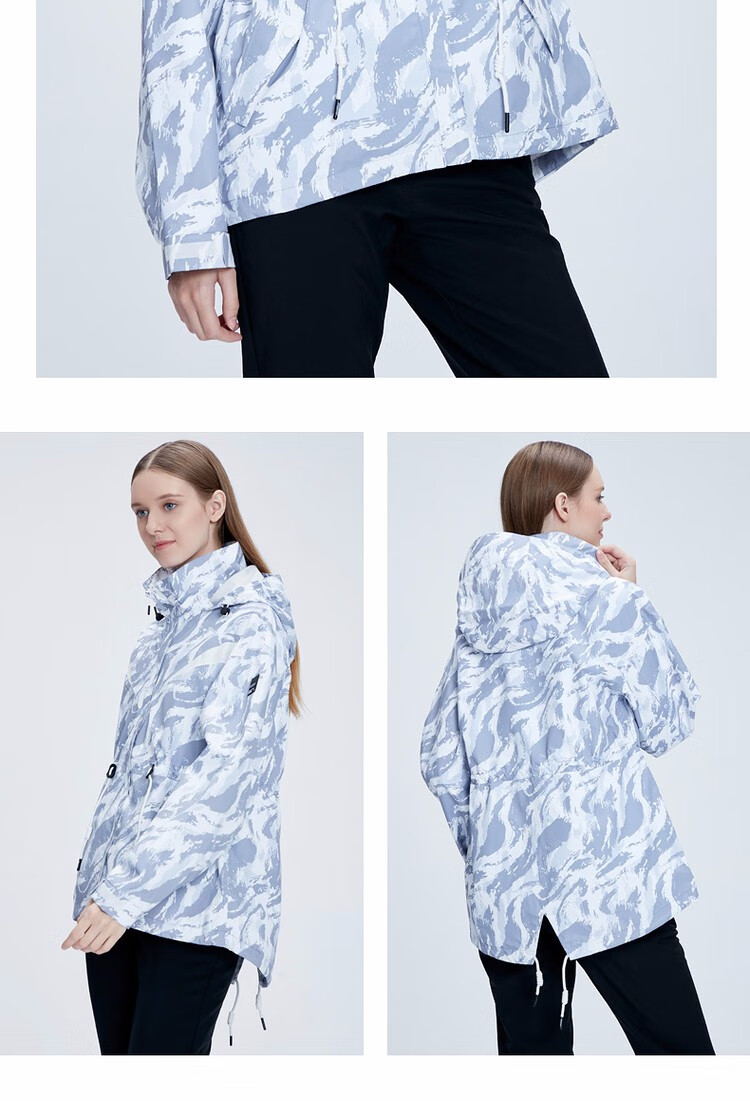 discovery春夏女式宽松百搭单层冲锋衣 本白 xxl【图片 价格 品牌