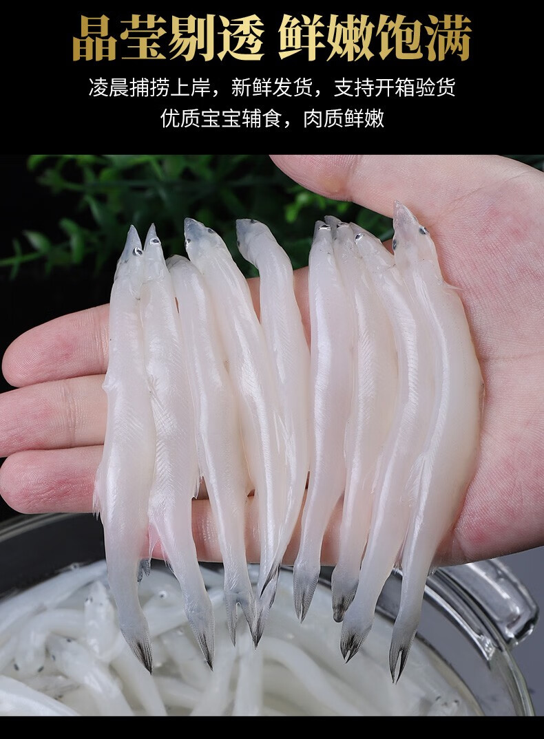 海皇湾大银鱼250g海鱼生鲜鱼类大银鱼250g盒4