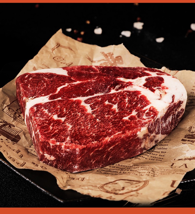春禾秋牧安格斯m3上脑原切牛排谷饲生鲜牛扒澳洲牛肉冷冻含料包500g34