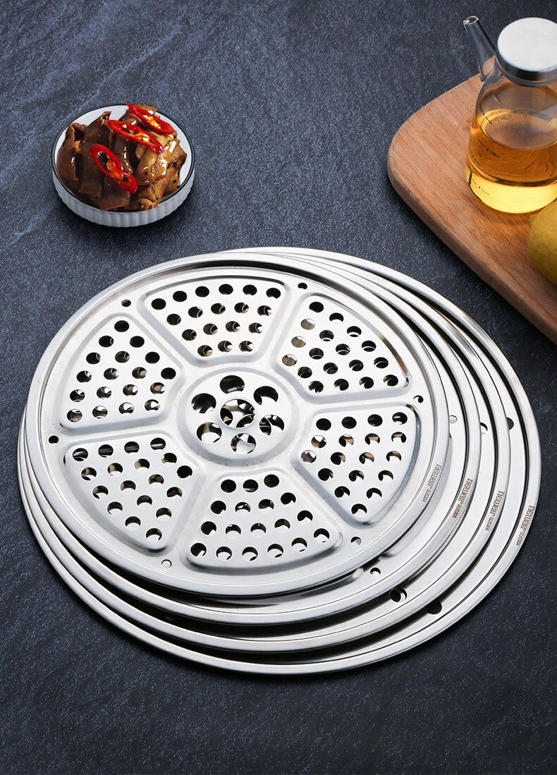 304不锈钢蒸片家用圆形蒸锅篦子帘子炒锅蒸盘蒸屉垫小号隔水蒸架304