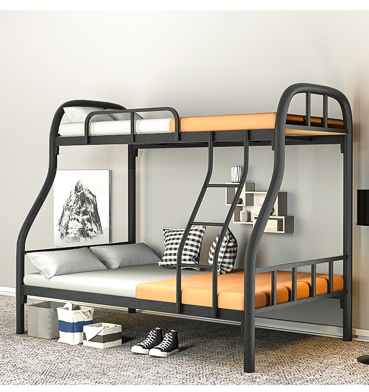 上下床铺铁艺床双层铁床母子床高低床酒店网吧员工床学校宿舍上下铺