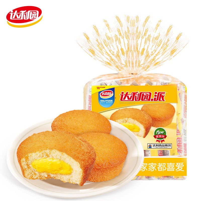 达利园蛋糕蛋黄派草莓派巧克力派组合800g注心蛋糕早餐点心零食大礼包