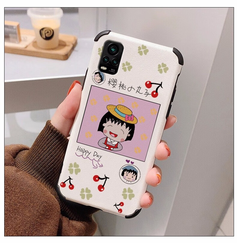 万姆vivos7手机壳女s7e四角全包防摔软壳卡通可爱小丸子创意动漫保护