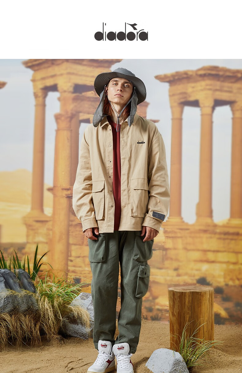 diadora/迪亚多纳男装 新款男士外套男复古印花上衣女同款运动休闲