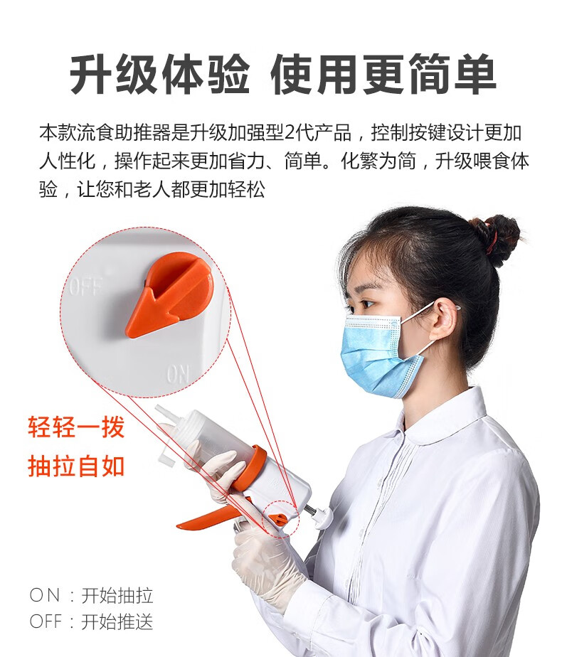 威阳推注式给药器流食助推器鼻饲喂食器胃管喂饭器医用针管针筒注射器