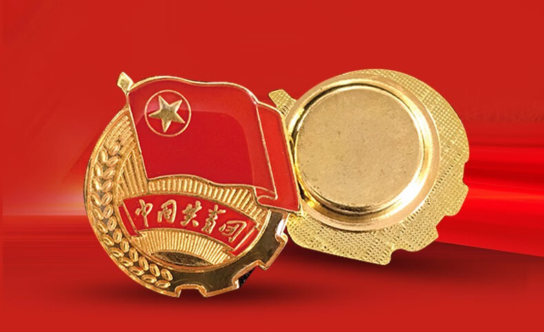 【10枚】新标准款团徽共青团团徽 磁铁扣别针学生用标准型团徽团旗成