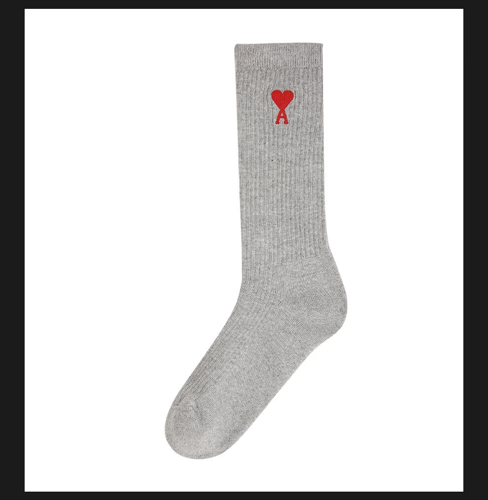 amiparis22春夏新品amidecoeur针织袜三件装bfusc600377黑白灰3538